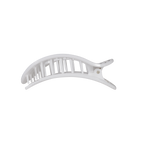 White Polka Dot Party Medium Flat Round Hair Clip