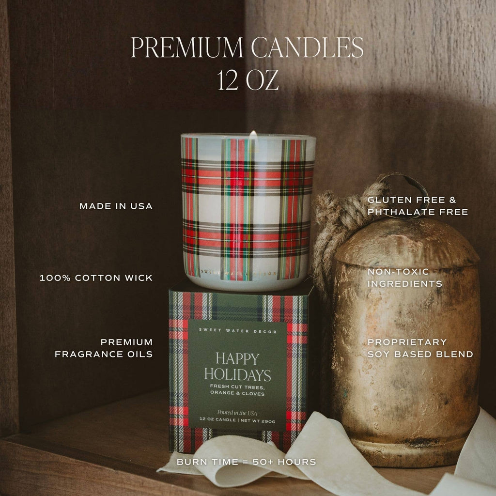 Merry and Bright 12 oz Boxed Soy Candle - CMB