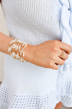 Alli Pearl Bracelet in Gold: Standard 6.75 Inch