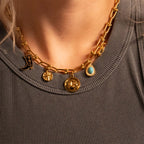 Turquoise Teardrop Charm - C128