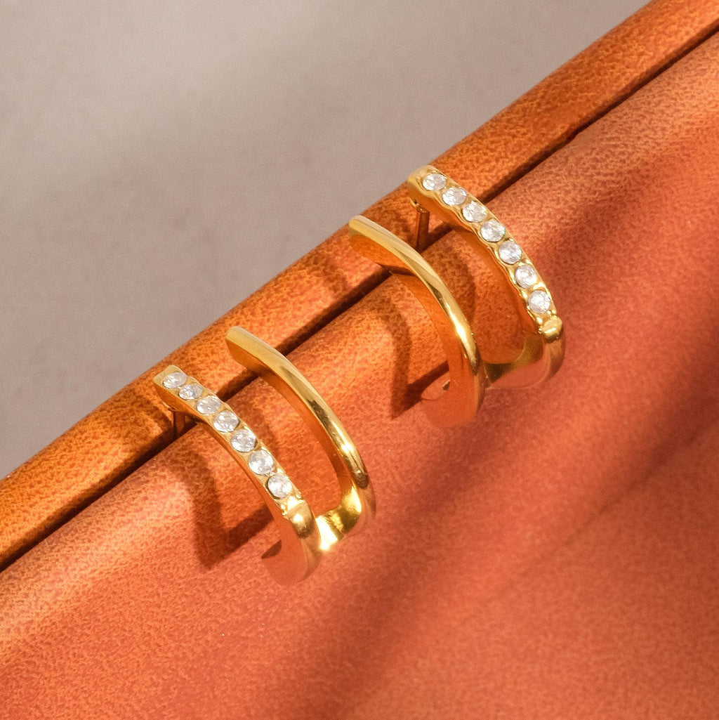 Sparkle & Shine Double Hoop Earrings - E99