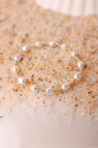 Bri Pearl Bracelet in Gold: Standard 6.75 Inch