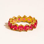 Pink Veloura CZ Eternity Ring - A80