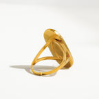 Lapis Lazuli Natural Stone Adjustable Ring - A45