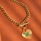 Après Green Heart Chain Necklace - N98