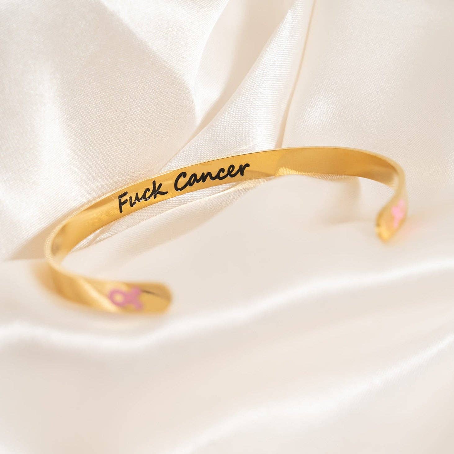 F*ck Cancer Bangle Bracelet - SS8