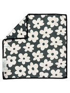 Lulus: Double-Sided Washcloth: Charcoal/Cream / 12x12 in. /
