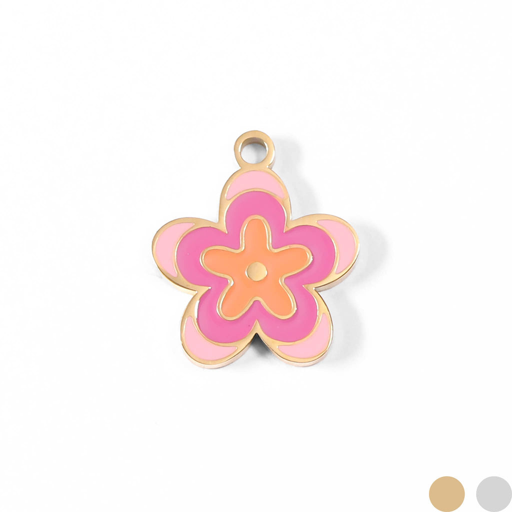 Sweetie Pie Pink Flower Charm - C175