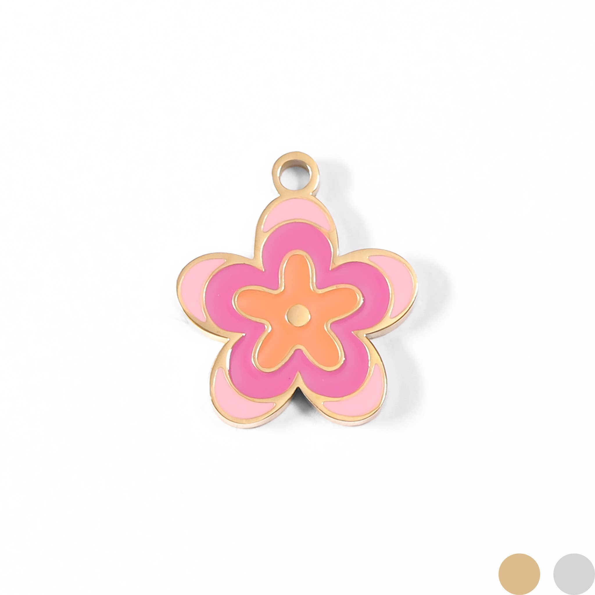 Sweetie Pie Pink Flower Charm - C175