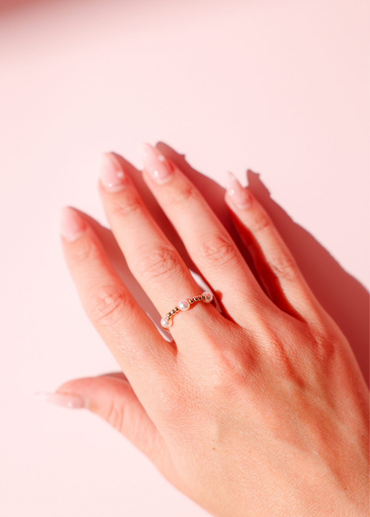 June Pearl Ring in Gold - B38