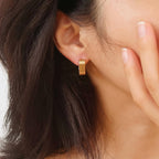 Stripe Hoop Earrings - E46