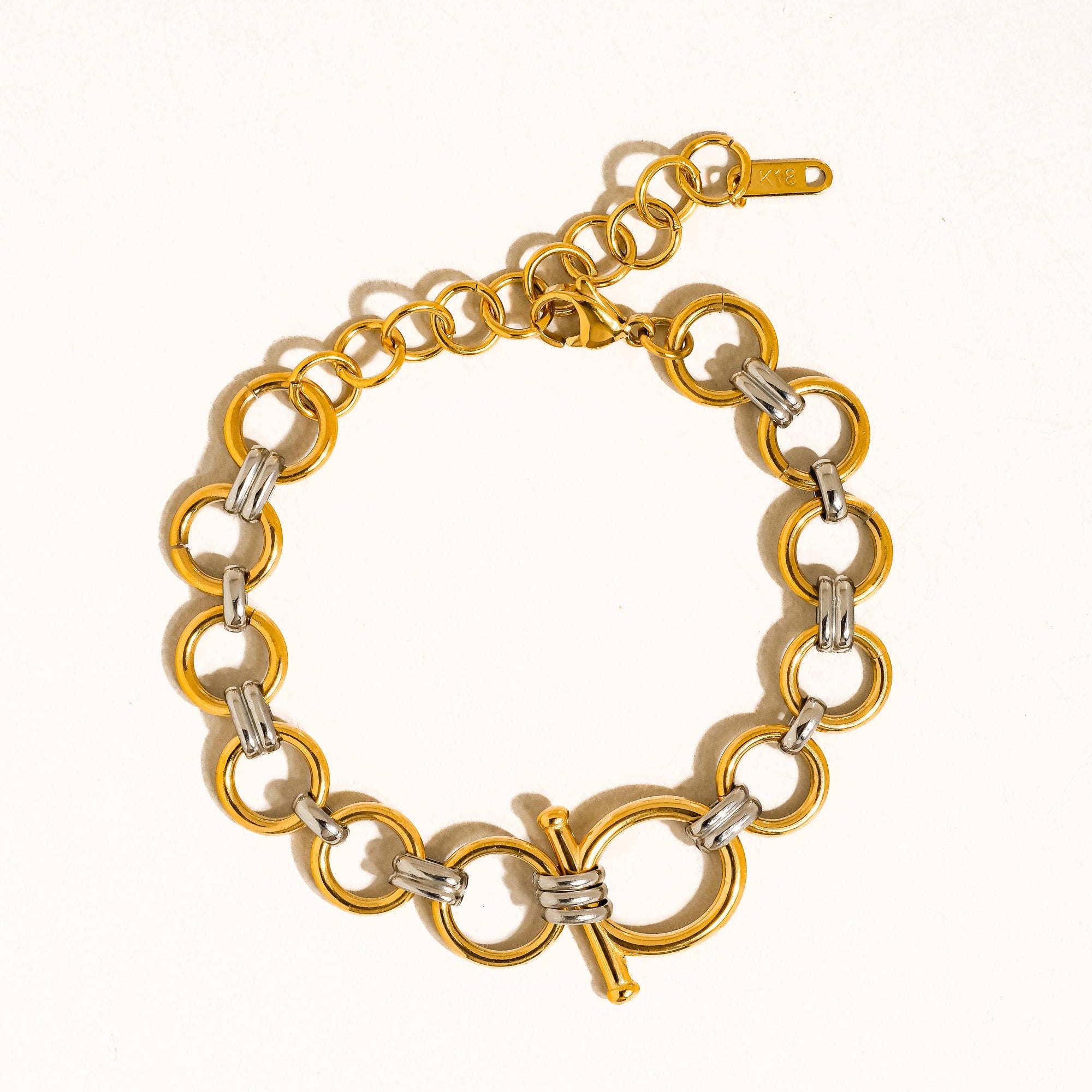 Céliane Two-Tone Link Bracelet: S127