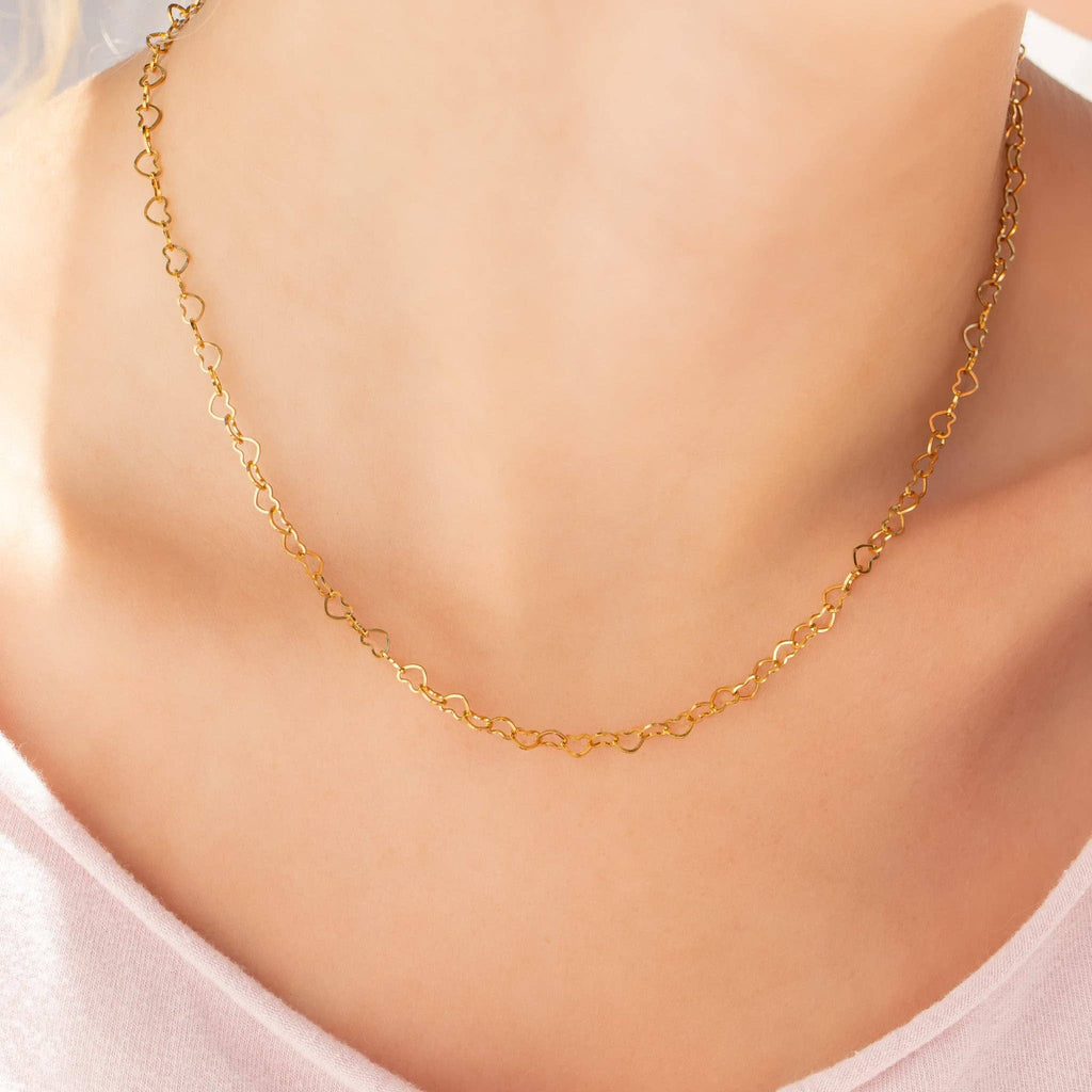 Golden Love Link Necklace - N40