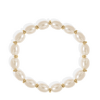 8mm Kiska Glass Pearl Stretch Bracelet: S158