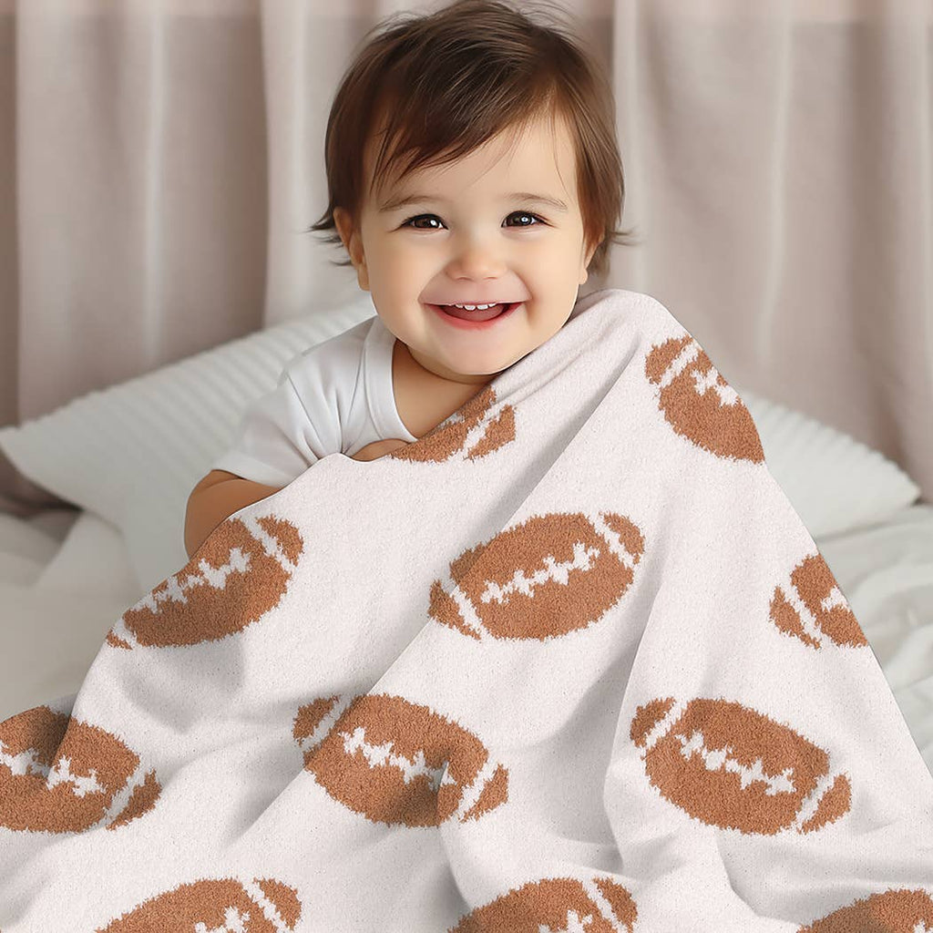 Kids Baby Football Pattern Throw Blanket: FC2