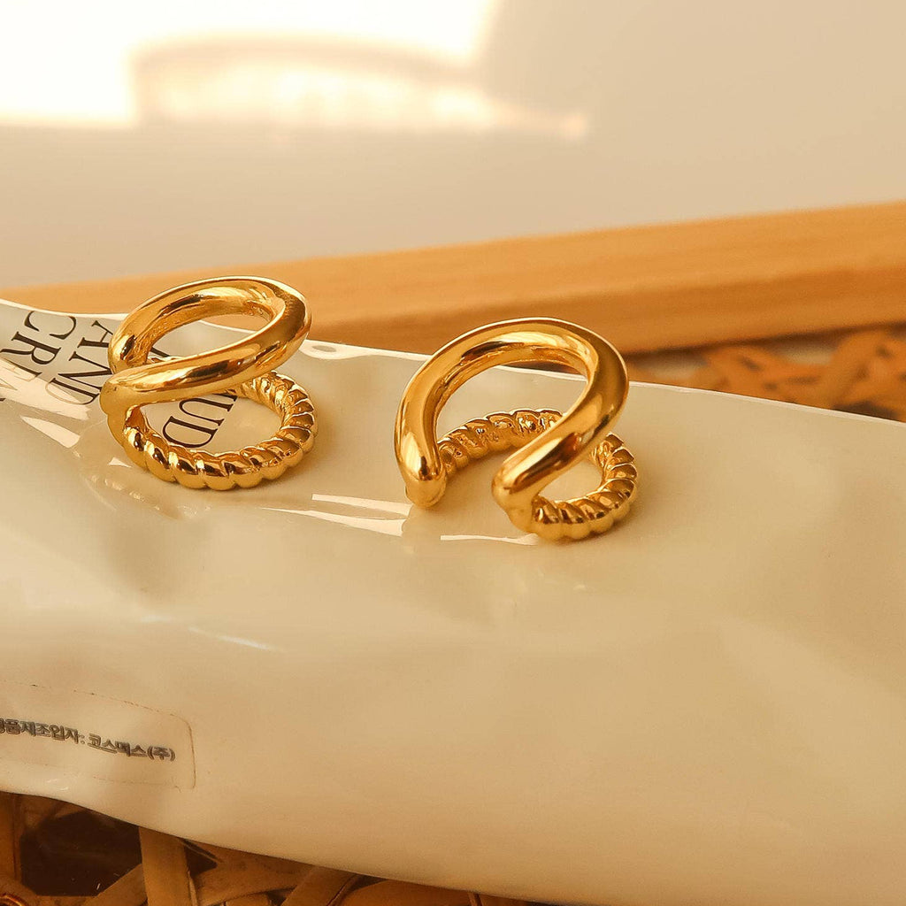 Gold Braided Ear Cuff - E94