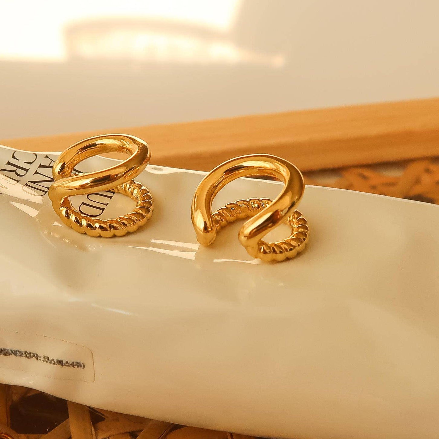Gold Braided Ear Cuff - E94