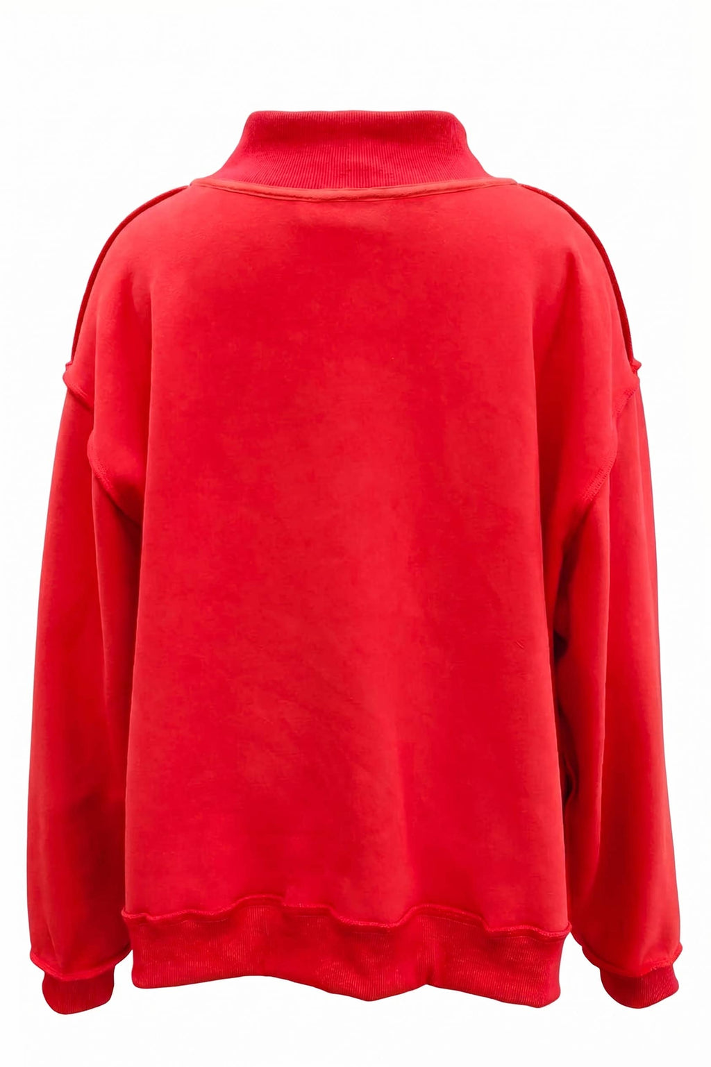 'MERRY' Embroidered Mock Neck Sweatshirt : MERRY