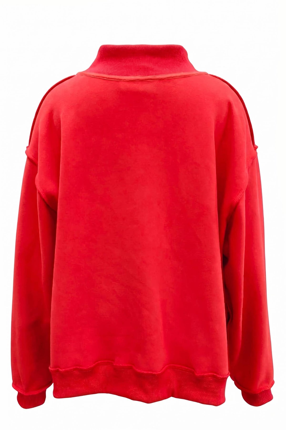 'MERRY' Embroidered Mock Neck Sweatshirt : MERRY