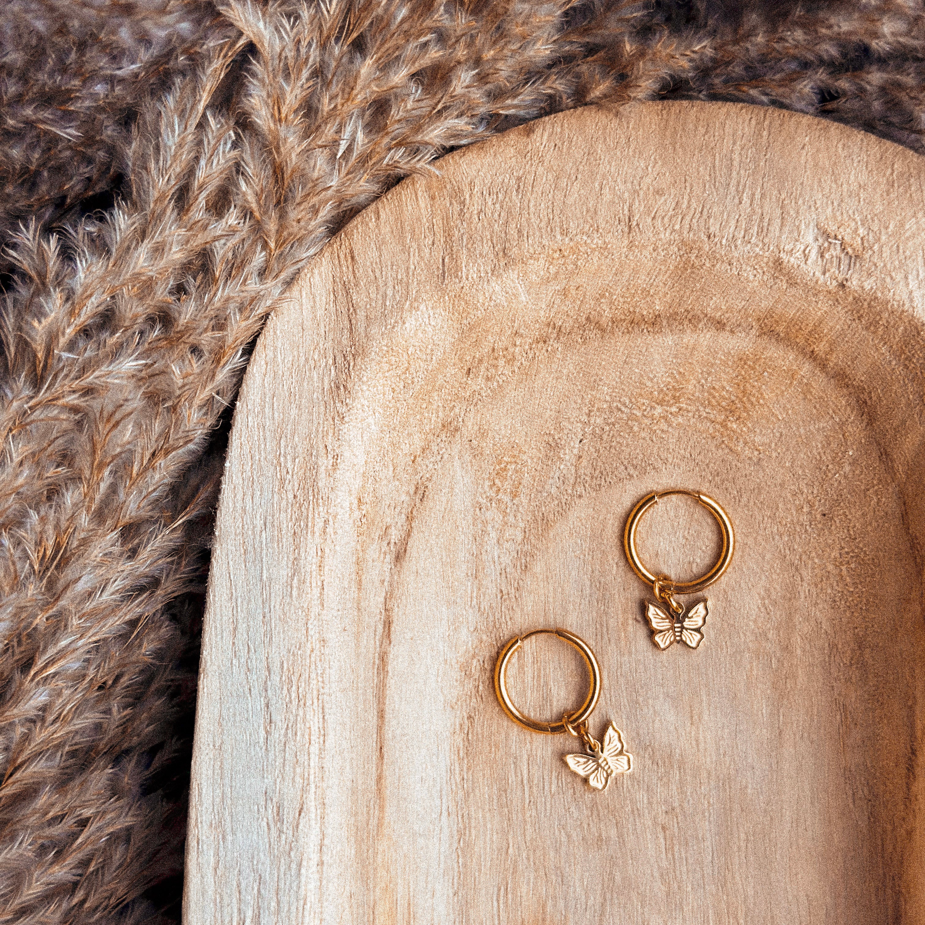 Butterfly Huggies Hoop Earrings - E8