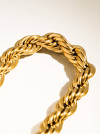 Gold Braided Twist Bracelet - S17