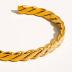 Braided Thin Bangle Cuff - SS4