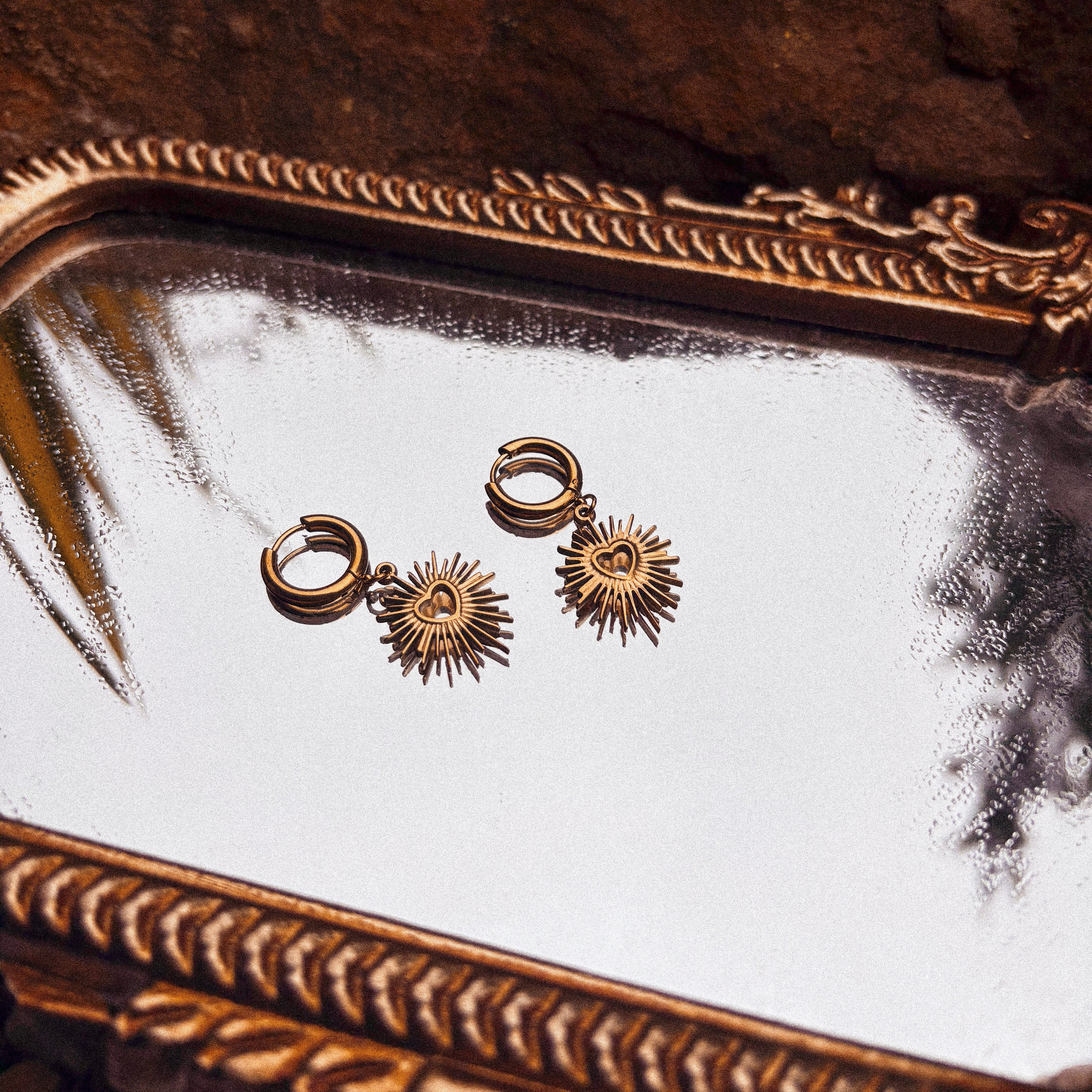 Sol Love Charm Huggies Hoop Earrings - E21