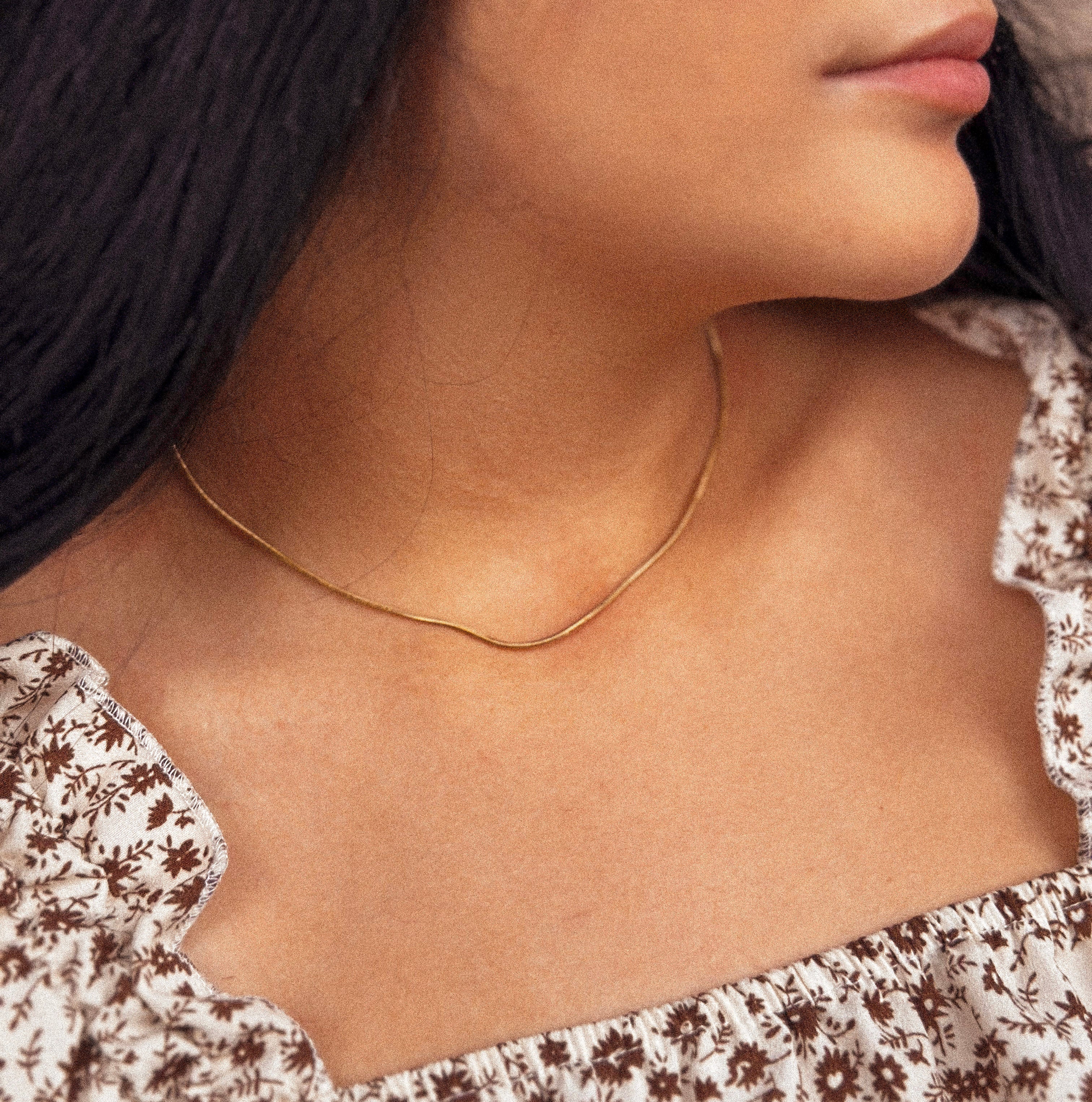 Golden Cap Necklace - N77