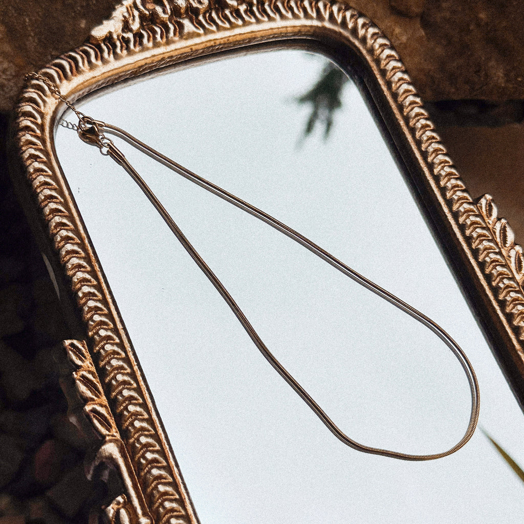 Golden Cap Necklace - N77