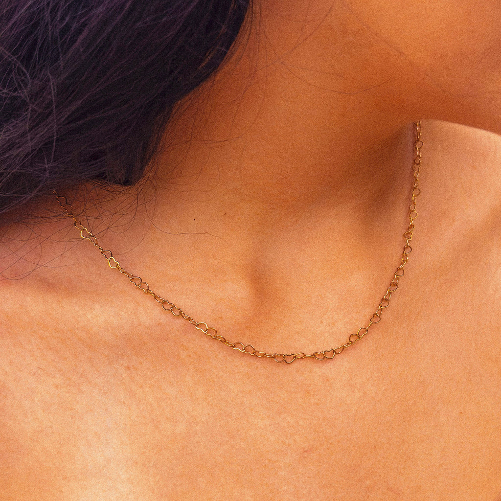 Golden Love Link Necklace - N40