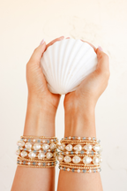 Saylor Pearl Bracelet in Gold: Standard 6.75 Inch