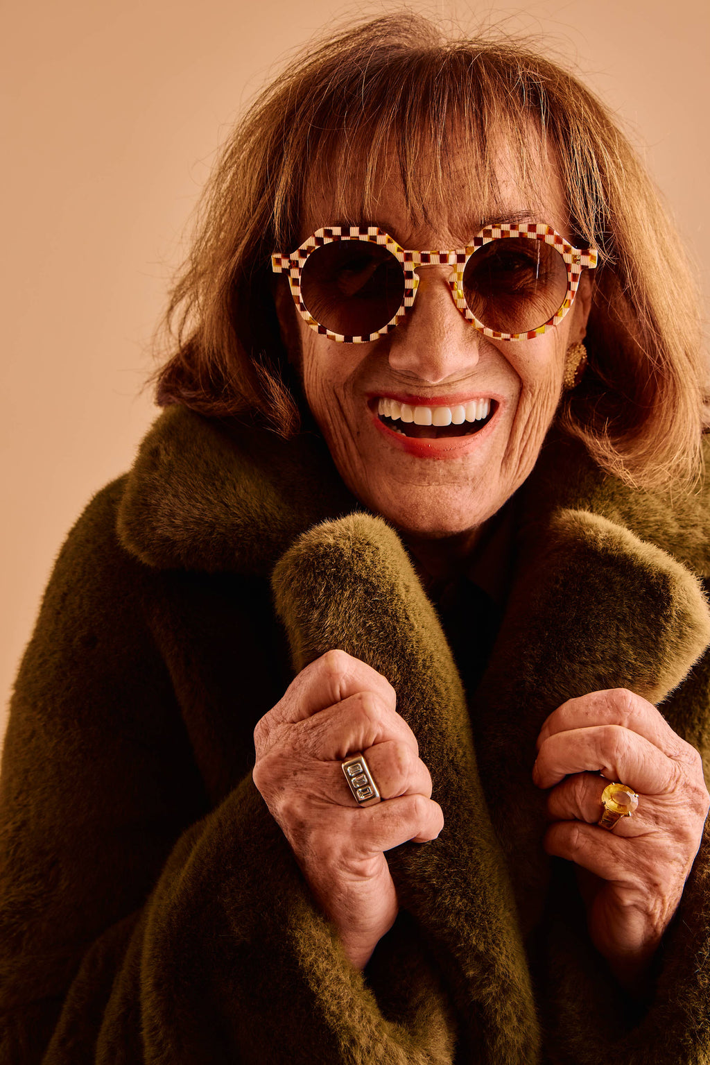 SARDINE - Georgie - Toasted Moxie Checkered Sunglasses