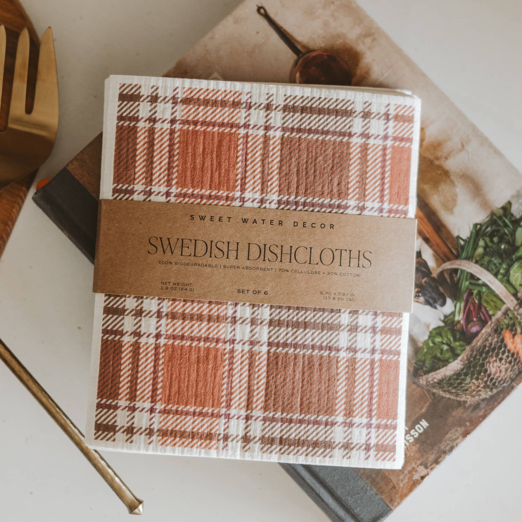 Fall Pattern Swedish Dishcloths, Set of 6 - FDC