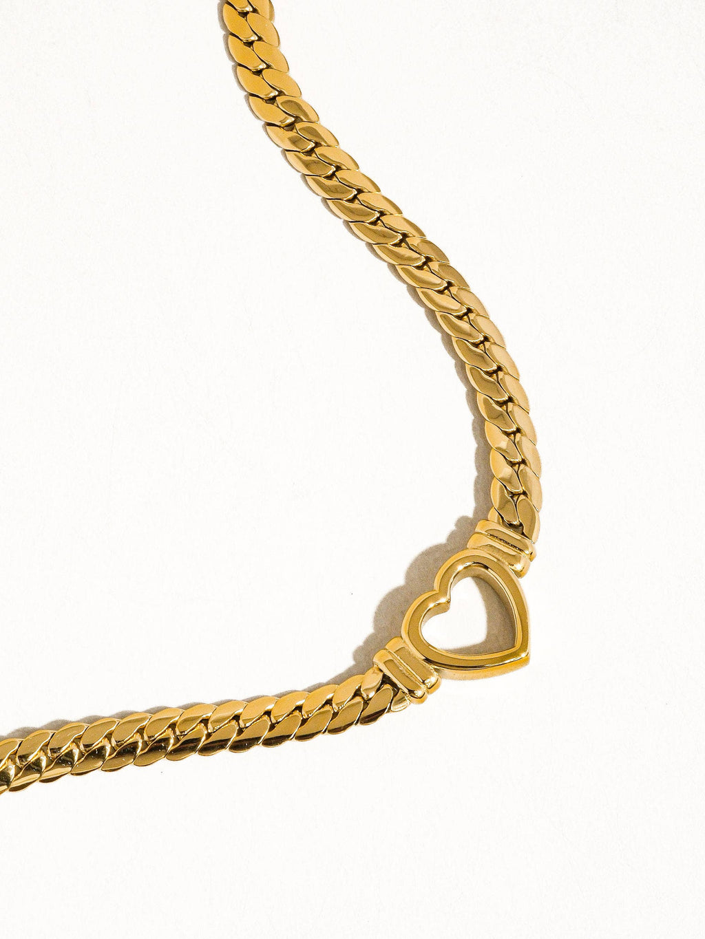 Honey Heart Chunky Chain Necklace - N49