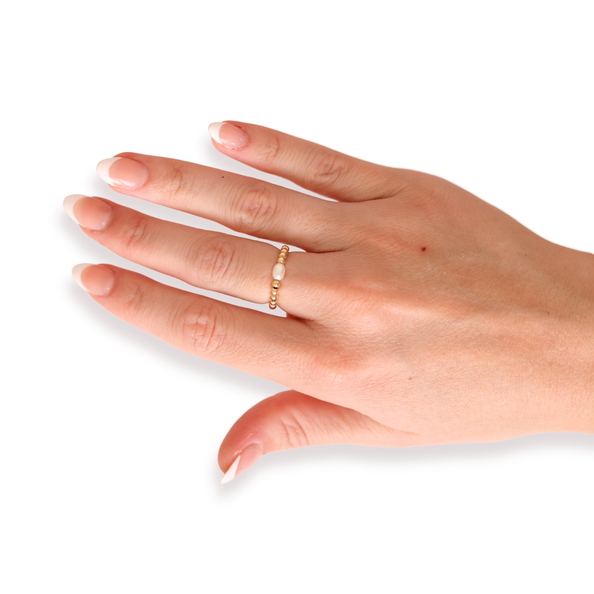 Haley Pearl Ring in Gold - B37