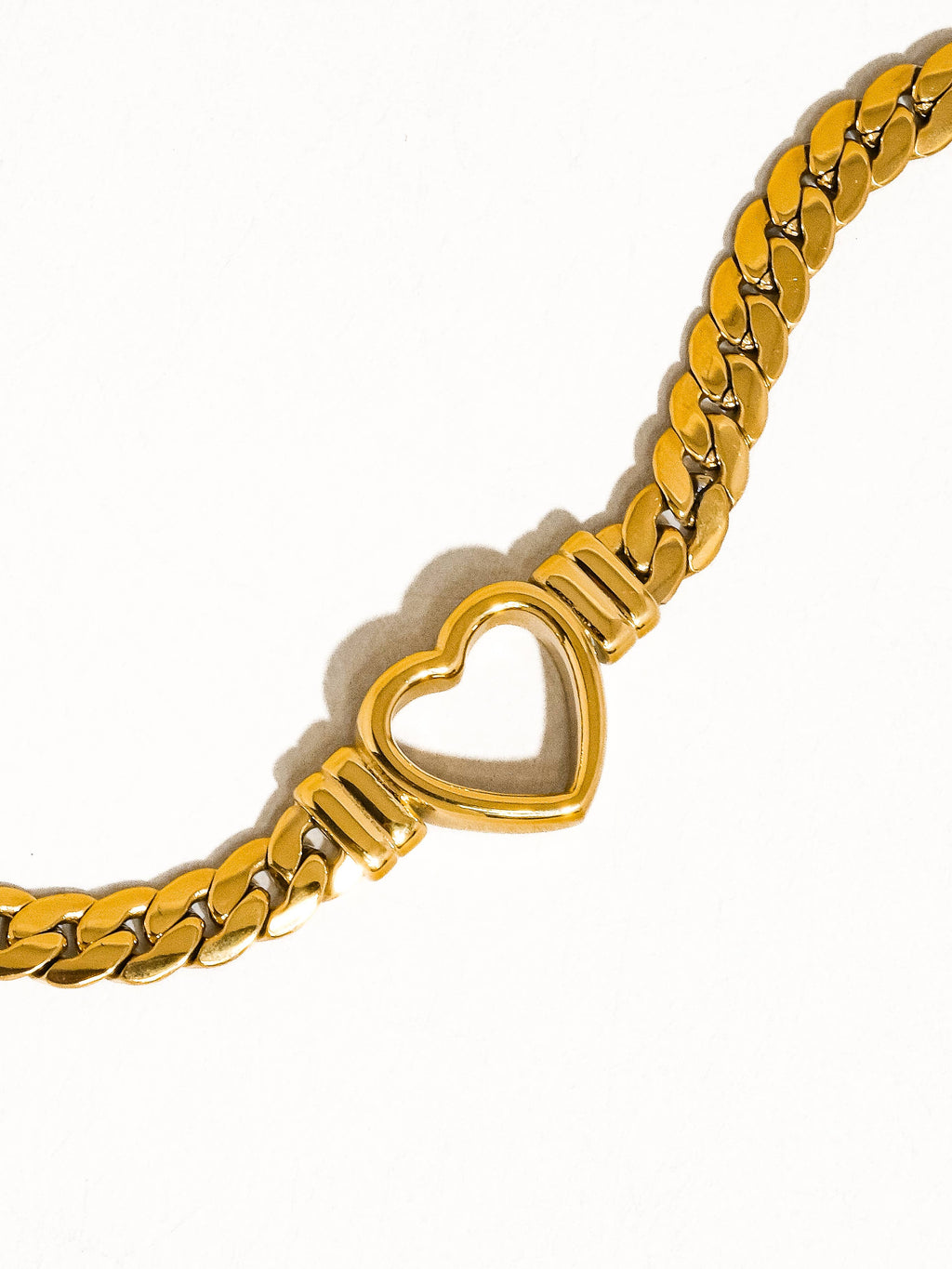 Honey Heart Chunky Chain Necklace - N49