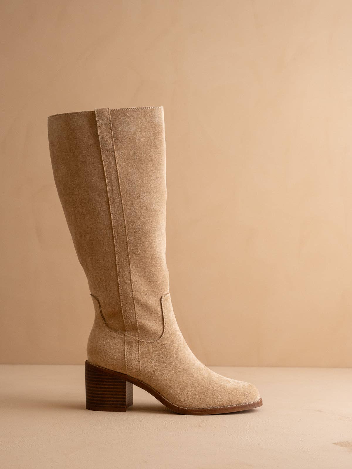 The Harriet | Almond Tall Riding Fall Boot: ALMOND / 10