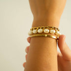 8mm Kiska Glass Pearl Stretch Bracelet: S158