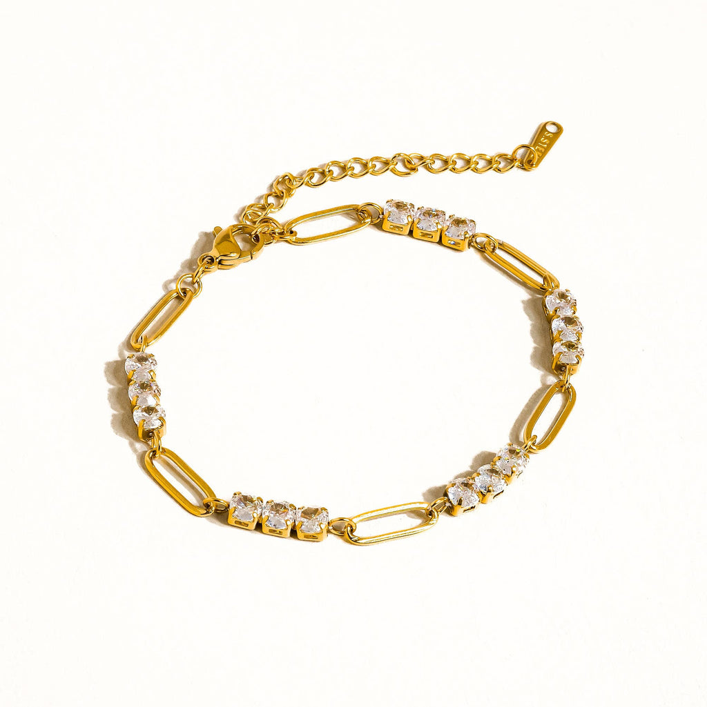 Rhinestone Chain Bracelet: S125