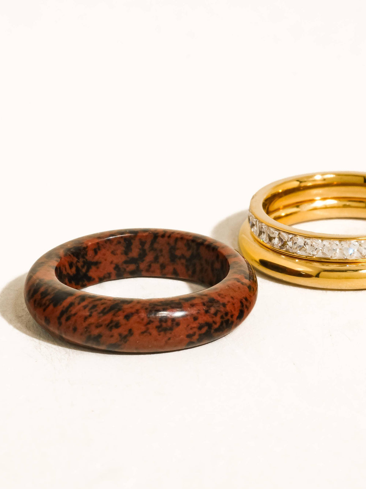 Jasper Stone Mixed Set Ring - A127