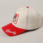 Detailed Cowboy Horse Embroidery Two-Tone Cap: H2