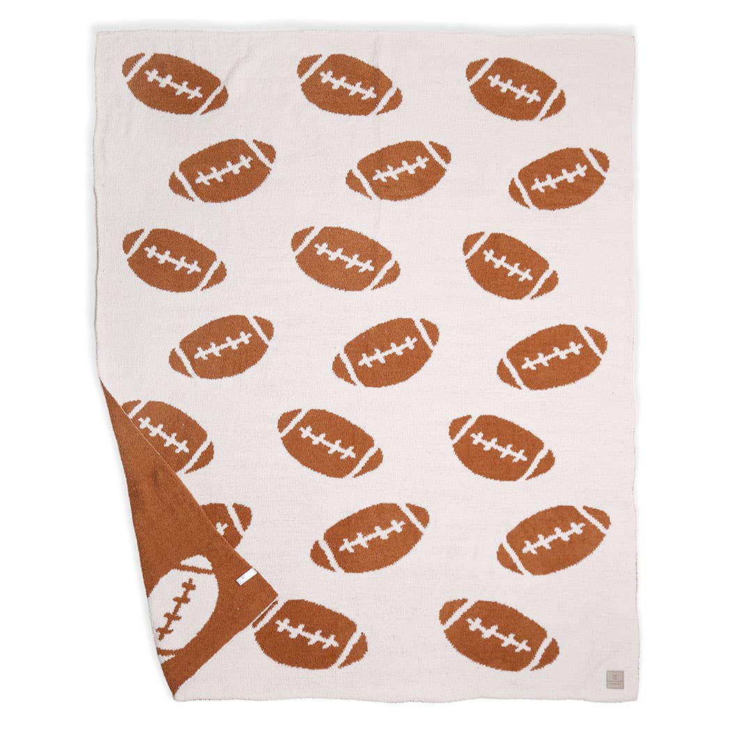 Football Patterned Throw Blanket: FC4