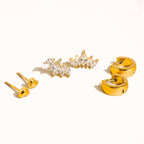 Hearts, Hoops &CZ Earring Set - EE1