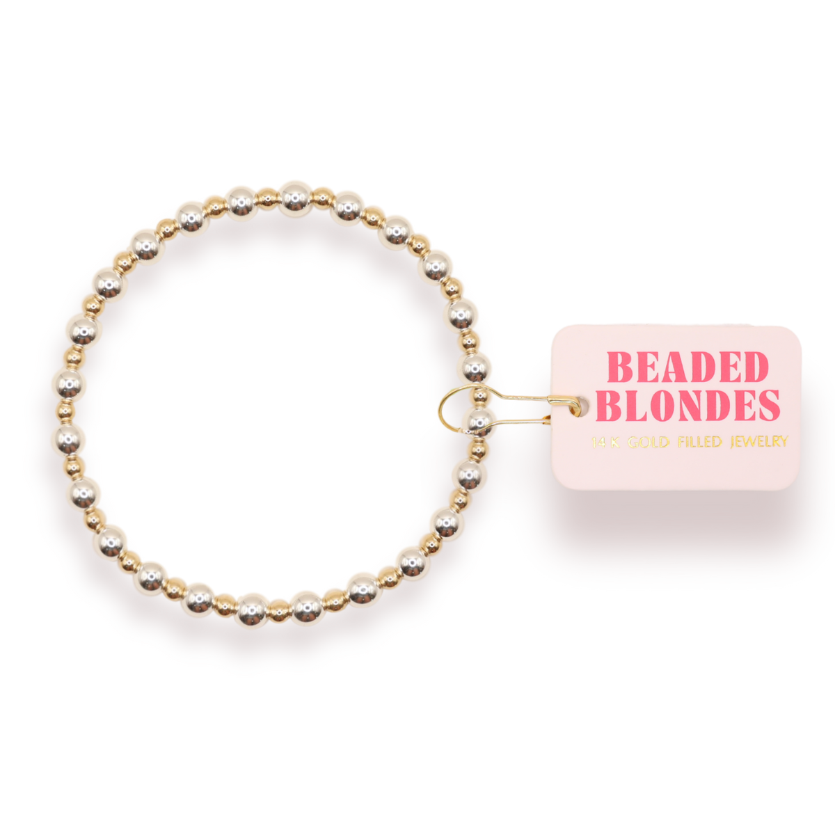 Katy Bracelet in Silver with Gold: Standard 6.75 inch