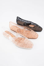 LISA Woven Jelly Mary Jane Flats: CAMEL