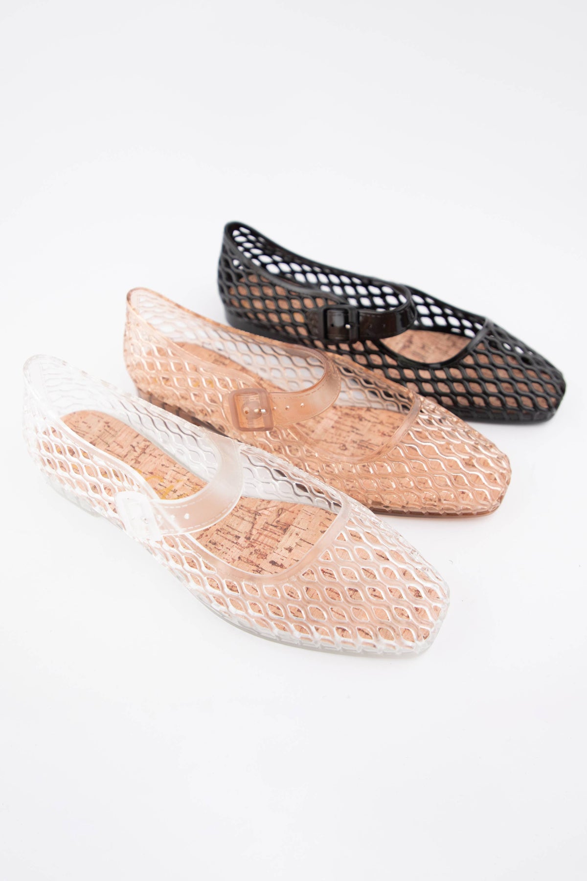 LISA Woven Jelly Mary Jane Flats: CAMEL