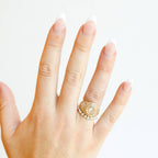 Lauren Beaded Band in Silver - B43