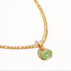 Green Stone Pendant Necklace: N122