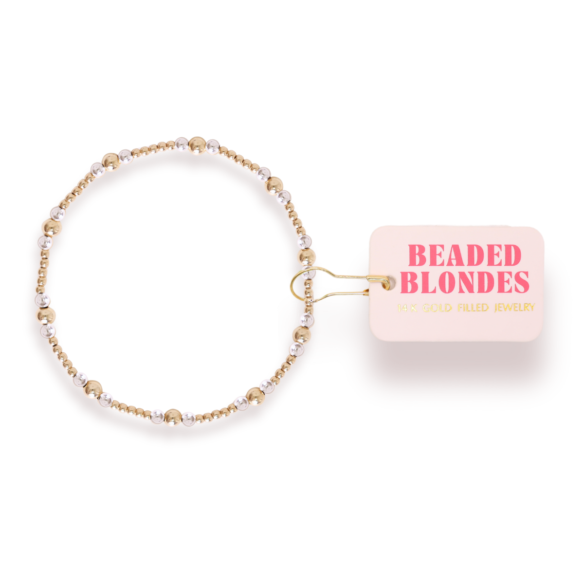 Dainty Sutton Bracelet in Gold with Silver: Standard 6.75 Inch