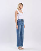 TUMMY CONTROL 90'S VINTAGE SUPER HIGH RISE LOOSE LV1210M: MEDIUM DENIM